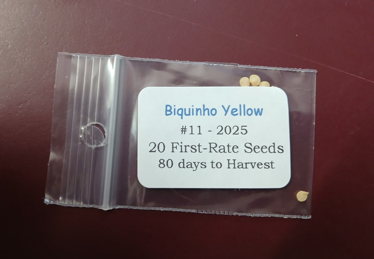 Biquinho Yellow Pepper Heirloom seeds