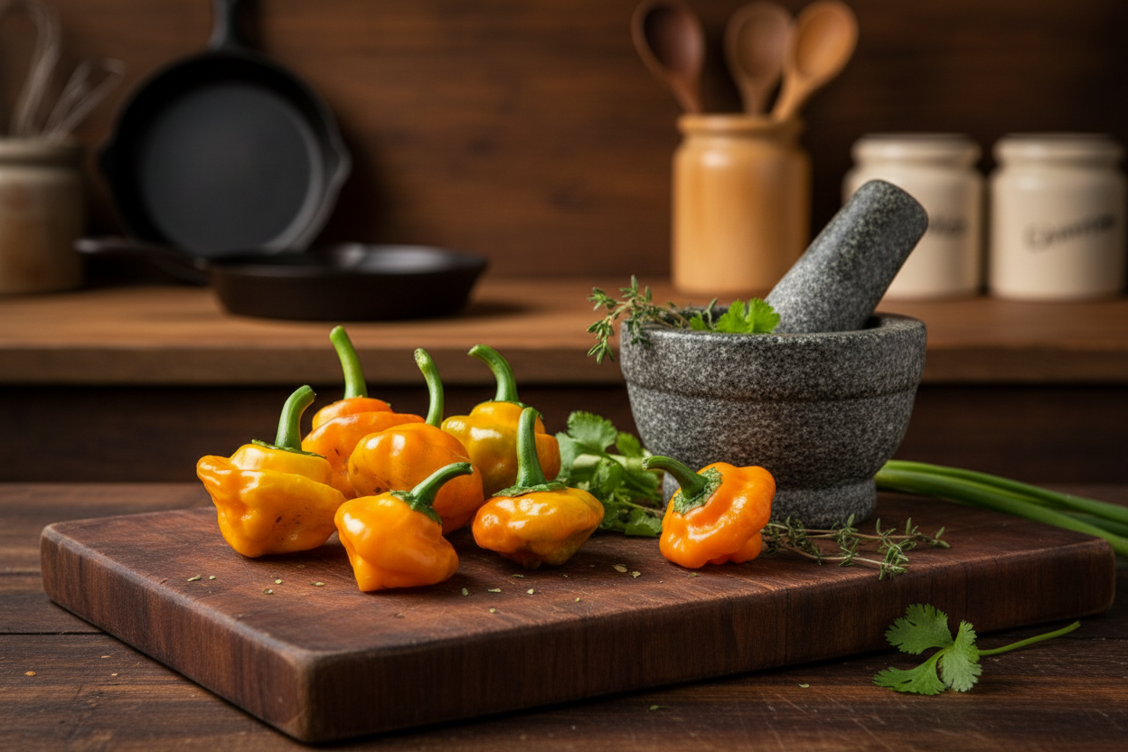 20 Fresh Harvest of Quality Jamaican Yellow Scotch Bonnet Pepper Seeds