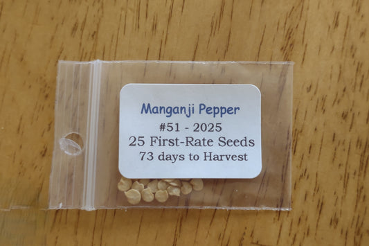 25 - Choice Heirloom Harvest of Premium Sweet Manganji Pepper Seeds