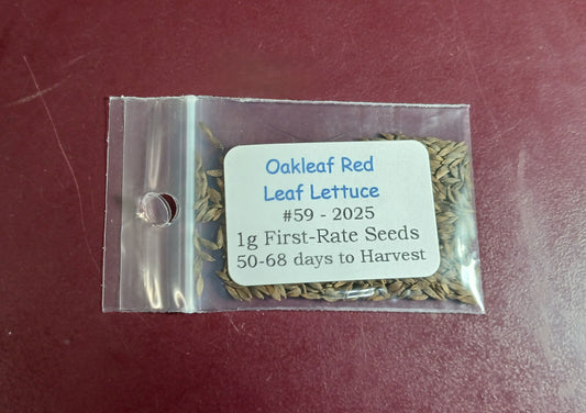 Red Oak Leaf Lettuce Seeds – 1g (~900 Seeds)