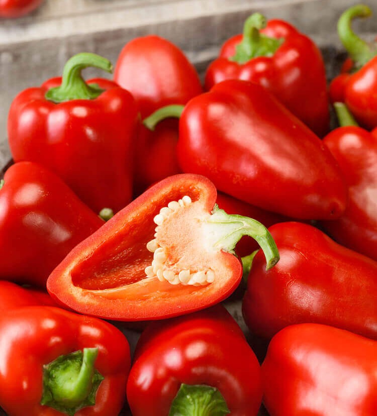 Sweet Pimento Pepper on the plant