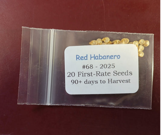 20 - Authentic Heirloom Harvest of Super-Hot Red Habanero Pepper Seeds