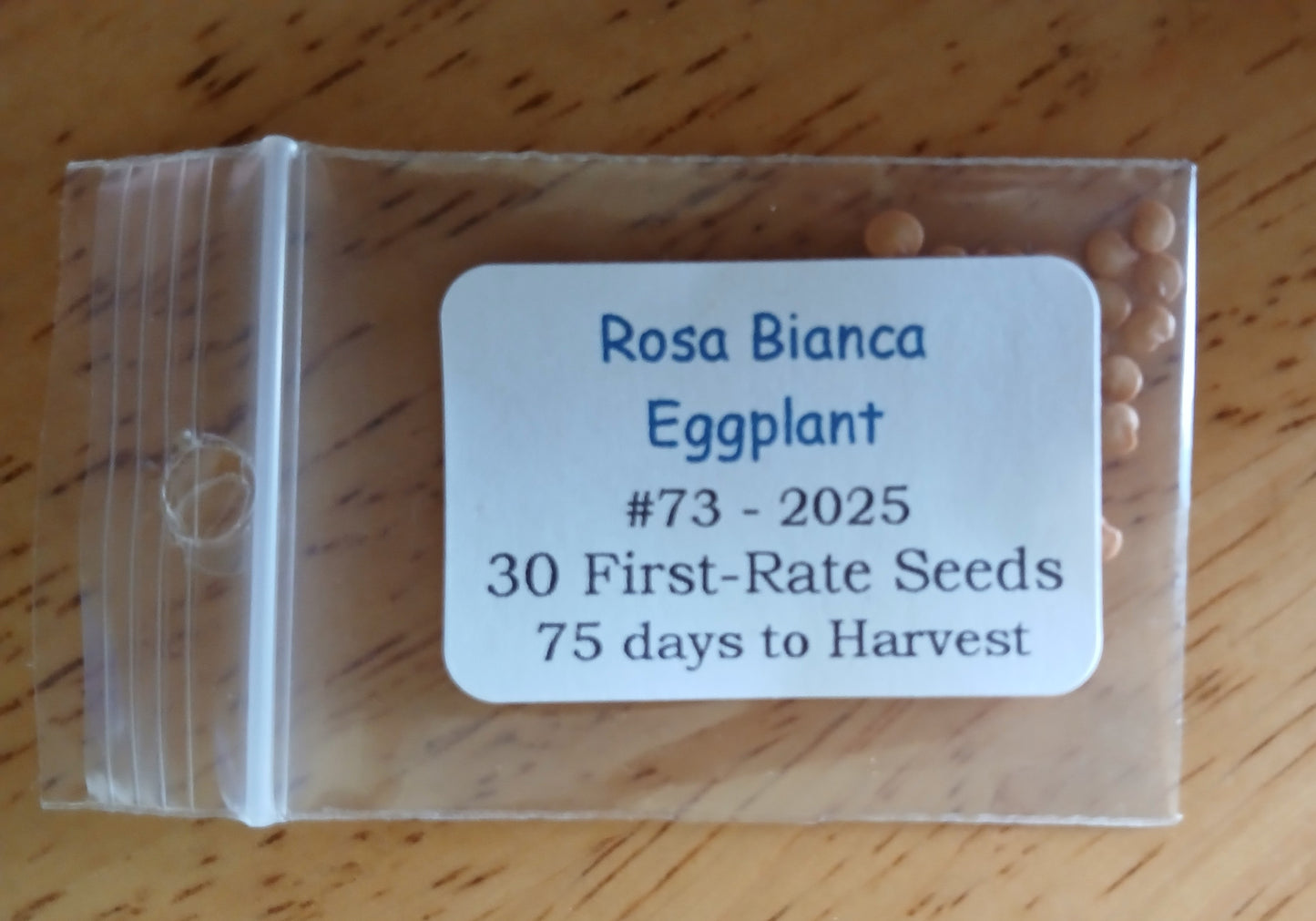 30 - Premium Fresh Harvest of Heirloom Rosa Bianca Eggplant Seeds